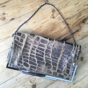 F.L.Y. Accessories Brown Animal Print Handbag